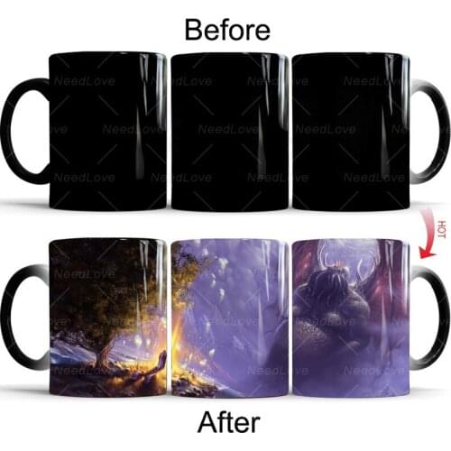 350ml H.P. Lovecraft Cthulhu Coffee Magic Mug Hot Cold Color Changing Mugs Ceramic Cup Gift for Your Friends
