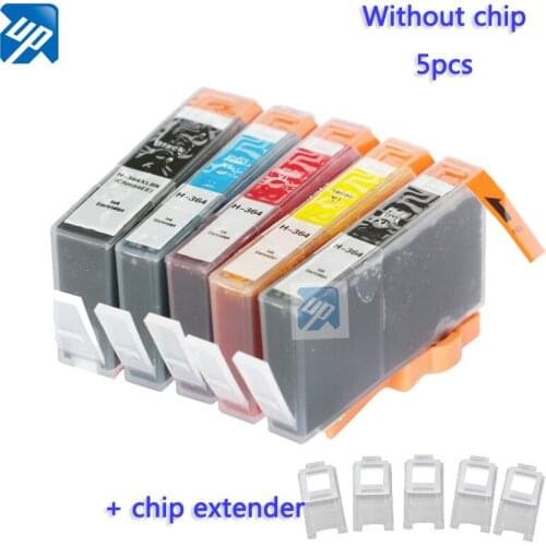 UP 5PCS compatible ink cartridge for HP 564XL 364 XL 178 C5324 B8550 B8553 C6300 C6380 C5300 D5460 D5463 D7560 B109a no chip