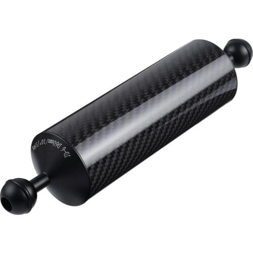 60x275mm Carbon Fiber Float Buoyancy Aquatic Arm Dual Ball Floating Arm Diving Camera Underwater Diving Tray for Gopro