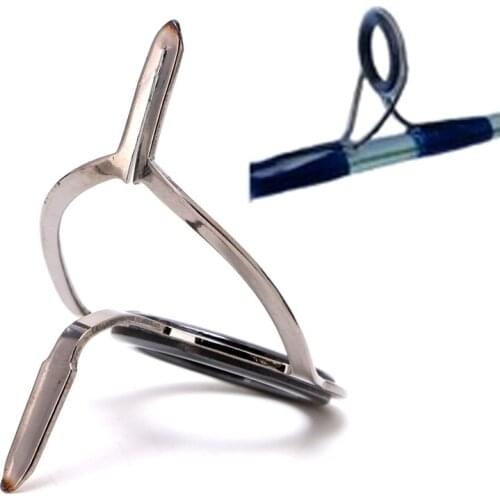 8Pcs 6# - 30# Stainless Steel Eye Rings Fishing Rod Guides Tips Line Repair Kit