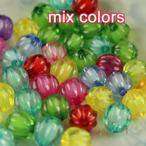 8-22mm Mixed Acrylic Loose spacer Pumpkin beads Necklace Bracelet Jewelry Making DIY beaded Door curtain Accessories Kids Toys