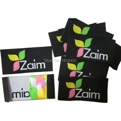 Free shipping customize main labels with cut and fold/clothing woven labels/garment embroidered labels/collar tags/printed tags