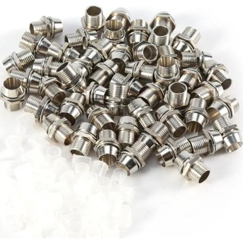 50Pcs Galvanized Aluminum Lamp Holder Silver 5mm LED Light Base Holder Isolated Lampshade 8mm Thread Panel Display LED Accessory