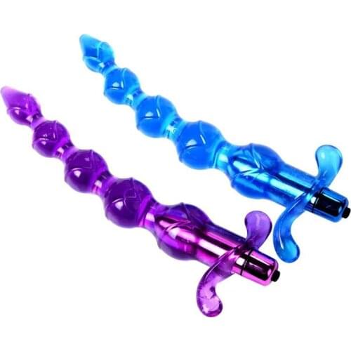 Long Butt Plug Stimulator Adult Sex Toys Masturbator Beads Vibrator 5 Balls