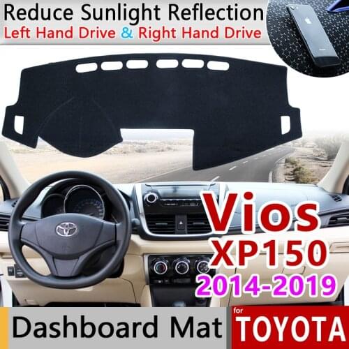 For Toyota Vios Limo Belta Soluna 2014~2019 XP150 Anti-Slip Mat Dashboard Dash Cover Pad Sunshade Dashmat Car Accessories 2015
