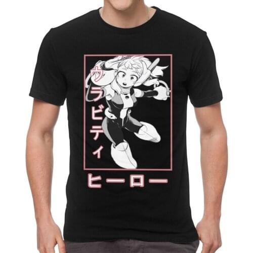 Boku No Hero Academia T-shirt Men Graphic T Shirt Short Sleeve Anime Manga Ochako Uraraka Tshirt Cotton Tees Top Clothes