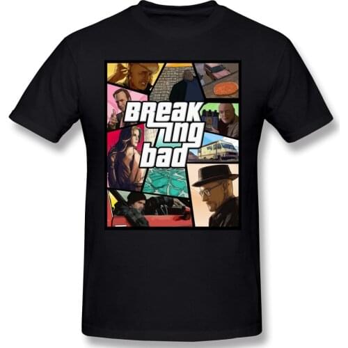 GTA Breaking Bad T Shirt Harajuku Oversized O-neck Cotton Short Sleeve Tshirt