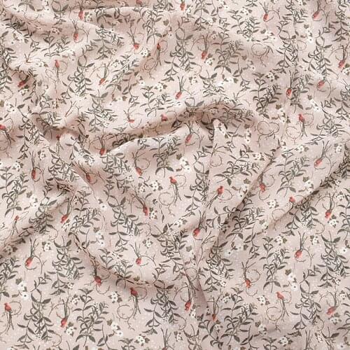 HLQON polyester plain Chiffon mini flower fabric for dress cloth felt patchwork tissue coat Sewing DIY Material by 100x145cm