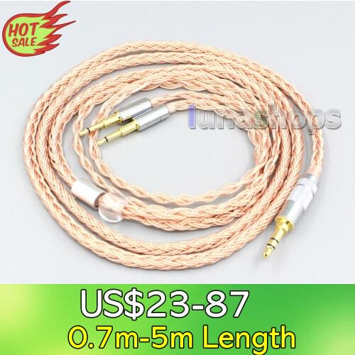 LN006760 2.5mm 4.4mm 3.5mm XLR 16 Core 99% 7N OCC Earphone Cable For Hifiman HE560 HE-350 HE1000 V2 Headphone 2.5mm pin