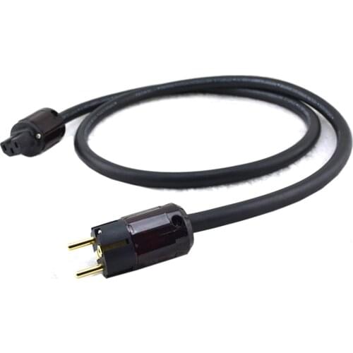 Hexlink Golden 5 Audiophile Mains AC schuko Power Cable EU Plug power cord cable