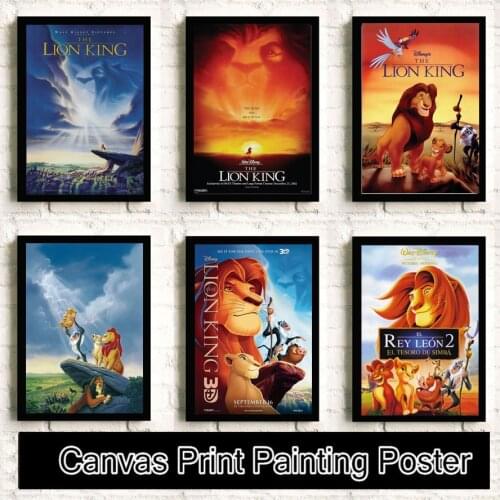 The Lion King animal Cartoon Kids Room quality HD Movie Reying Home Art Decor living posters canvas painting No Frame