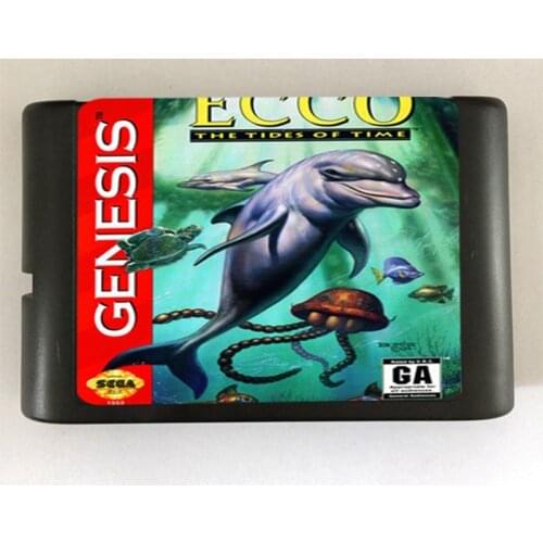 Ecco The Tides Of Time Game Cartridge Newest 16 bit Game Card For Sega Mega Drive / Genesis System