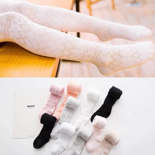 Baby Girls Tights Girls Knitted Pantyhose Fashion Hollow Cotton Cute Girls Tights Toddler Kids Stocking Baby Infant Clothing