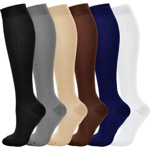 Varicose Vein Leg Relief Pain Knee high compression Socks Pressure Compression Stockings Solid Color Thigh High Compression Sock
