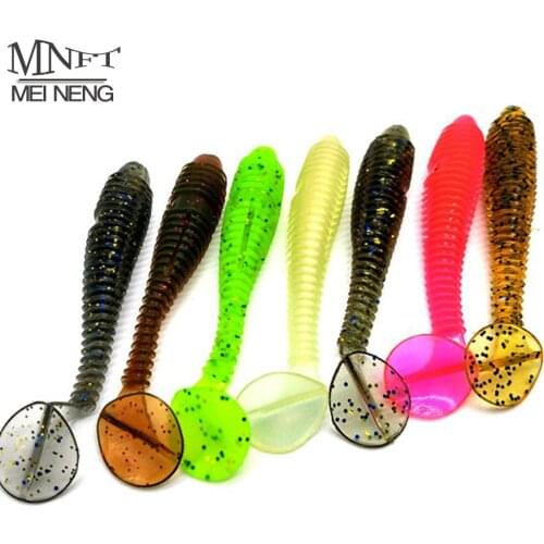 MNFT 35PCS Mixed Random Soft Bait Worm Lures T Tail Artifical Soft Lure Jig Head 7cm 3g