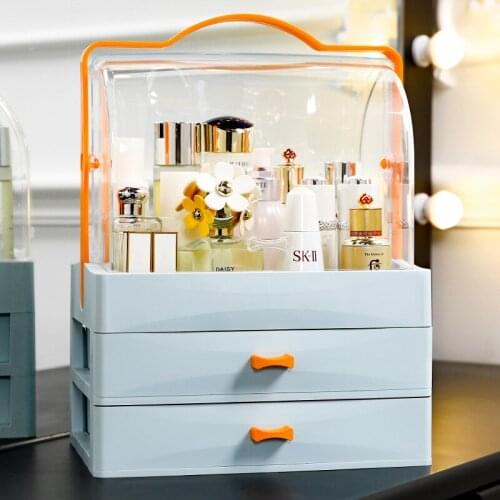 Multifunctional Plastic Jewelry Jewelry Storage Box Dust Earrings Finishing Box Desktop Vertical fashion Rack