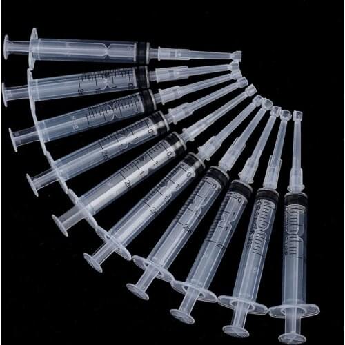 10pcs 2ml Syringe Nozzle Perfume Dispenser Cosmetic Refillable Bottle Injection