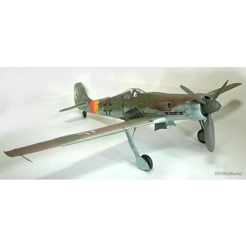 DIYMyModeI German focke Wulf TA 152h-1 fighter DIY Handcraft Paper Model KIT Handmade Toy Puzzles Gift Movie props