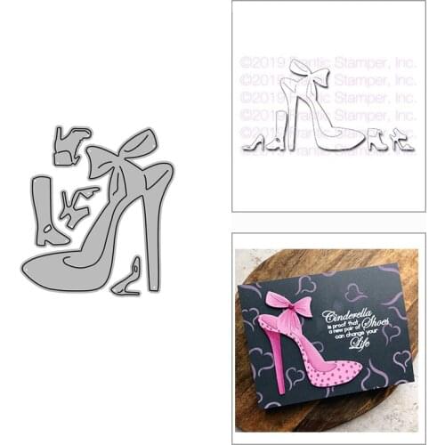 2021 New Bow Shoe Closet Boots Metal Cutting Dies for DIY Scrapbooking Decor and Card Making Paper Craft Embossing No Stamps