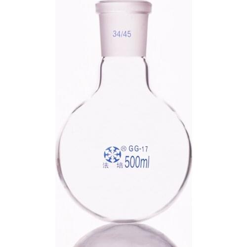 Single standard mouth round-bottomed flask,Capacity 500ml and joint 34/45,Single neck round flask