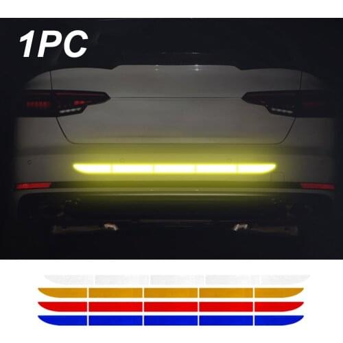 1Pcs 35" Reflector Protective Sticker Safety Warning Light Car Rear bumper Reflective Warning Strip Stickers Car Decor