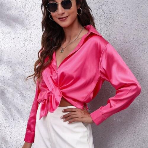 PKSAQ Satin Blouses