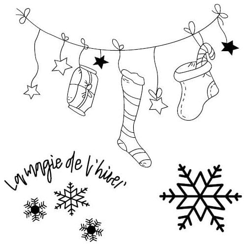 Christmas Stockings Transparent Clear Silicone Stamp Seal for DIY scrapbooking photo album Decorative clear stamps A1060