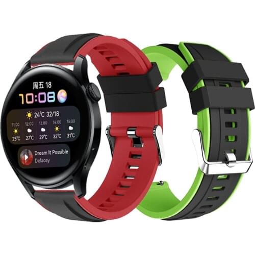 Silicone Sport Strap for HUAWEI Watch 3 Band Bracelet for Huawei Watch3 GT2 46mm GT 2e & HONOR MagicWatch 2 46mm Watchbands