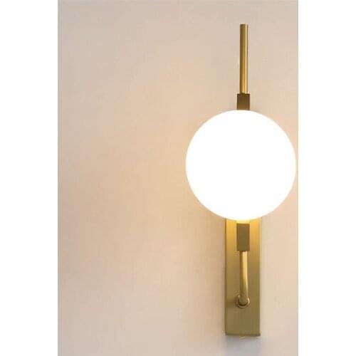 Nordic Glass Wall Lamp Designer Creativity Wall Lamp For Bedroom Bedside Mirror Light Modern Decoration Wall Lights Fixtures