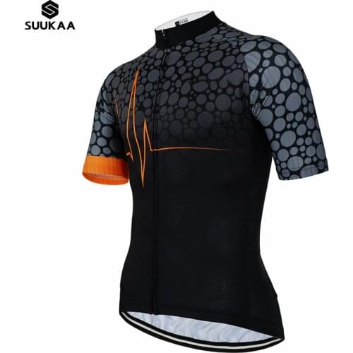 SUUKAA Men Summer Cycling Jersey New Short Sleeve Cycling Clothing MTB Pro Team Bike Shirt Road Bike Sportswear Maillot Racing