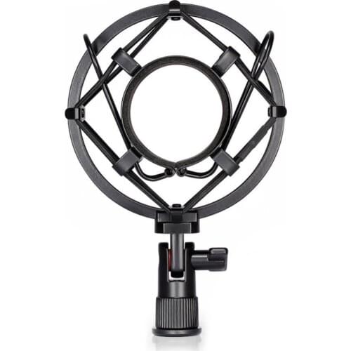 Black Universal Microphone Shock Mount Holder Clip Anti Vibration Suspension High Isolation with for Studio Condenser Mic, Idea