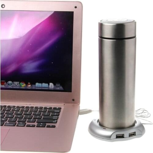 USB Tea Coffee Cup Mug Warmer Heater Pad with 4 Port USB Hub PC Laptop / Jones