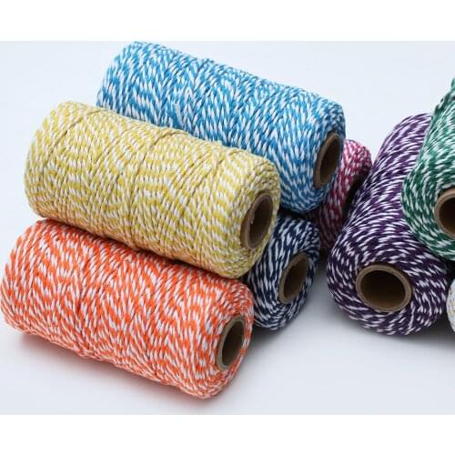 100meters/roll Cotton cord string Rustic Rope DIY Handmade Halloween Christmas Gift Packing Craft Home Decor Supplies DROPSHIP