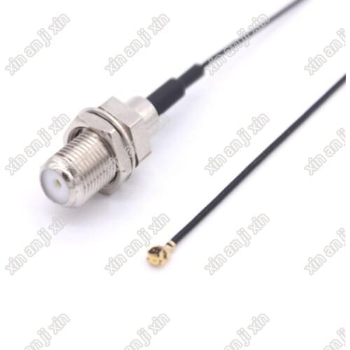 The factory sales RF Pigtail Cable F to U.FL/ IPX connector F female to IPX crimp 1.13 Pigtail cable 15cm fast ship
