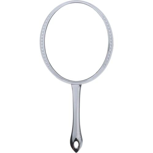 7'' Women Handheld Makeup Shaving HD Mirror Travel Hand Beauty Vanity Mirror