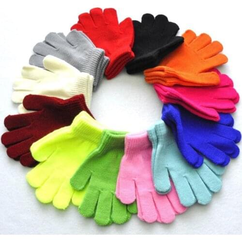 For 7-11 years old kids boys girls winter cold and warm gloves children gloves