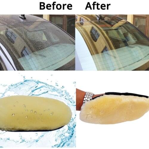 1pcs Car Styling Wool Soft Car Washing Gloves Cleaning Brush Motorcycle Washer Care Products