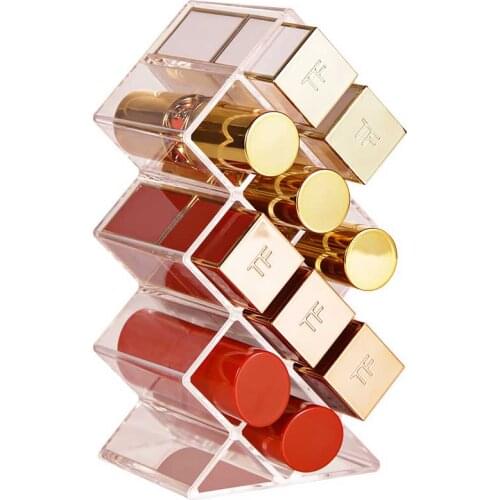 10 Grids Cosmetic Lipstick Jewelry Box Case Lipstick Storage Box Acrylic Makeup Organizer Storage Case
