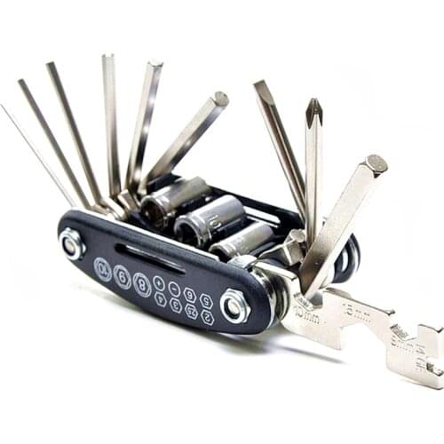 16 In 1 Mountain Screwdriver MTB Bike Tools Set Bicycle Kit Hex Spoke Wrench Cycling Accessories Multi-Function Repair Tools