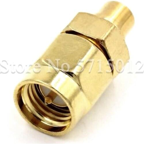2PCS Radio Frequency Connector SMA Male Head Turn to MCX Famale Head Plug Joint Connector Adaptor SMA-J/MCX-K