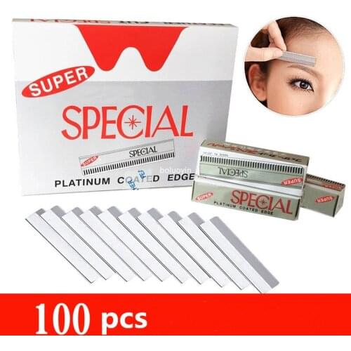 2020 Brand New 100Pcs/set Eyebrow Razor Trimmer Blade Facial Knife Blade Hair Removers Shaper Tool Professional Make Up Tools