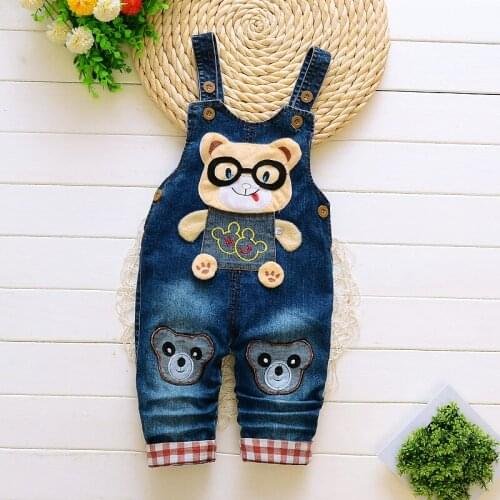 2021 Baby boys summer overalls Pants Kids Boys Girls Cartoon bib Pants Children Boys Denim Jumpsuit Trousers for baby