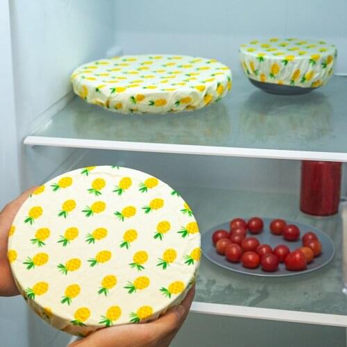 3Pack Cotton Bowl Cover Wrap Eco Friendly Kitchen Replacement Organic Reusable Beeswax Food Wraps