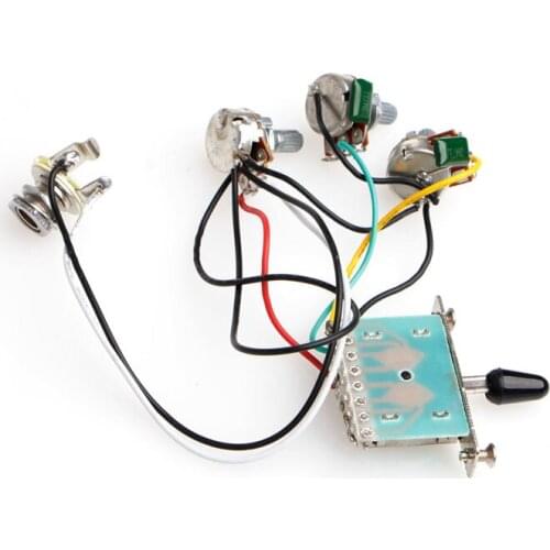5-Way Switch 250k Pots Knobs Wiring Harness Pickup for Strat Guitar Y51D