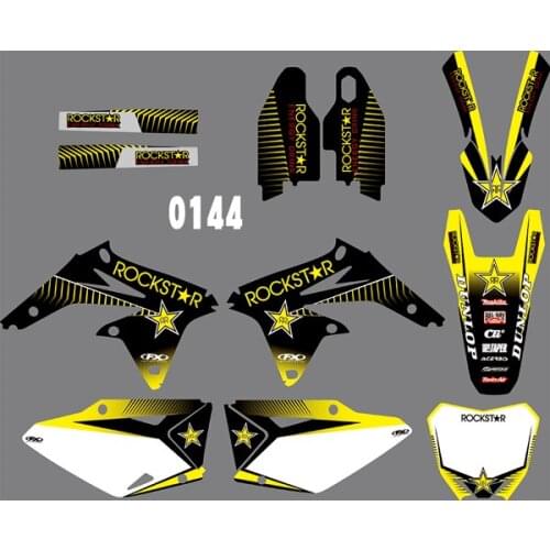 6 STYLES TEAM GRAPHICS BACKGROUNDS DECALS STICKERS FOR RMZ450 2008 2009 2010 2011 2012 2013 2014