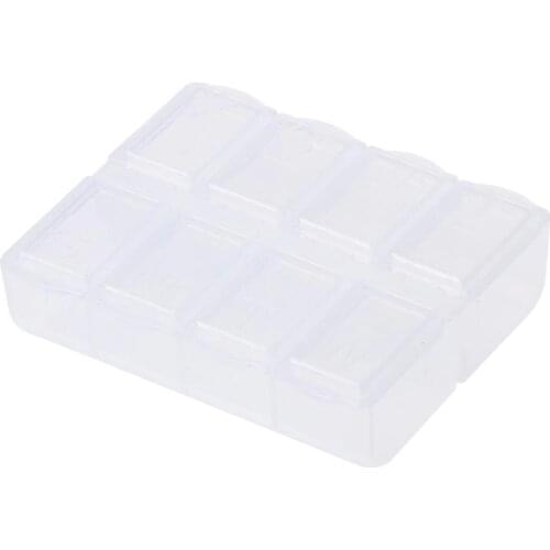 8 Grids Plastic Storage Box Case Home Organizer Jewelry Beads Pill Boxes Parts