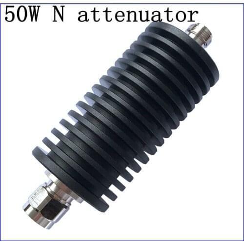 Free shipping 50W N-JK RF coaxial fixed attenuator, DC- 4GHz,50 ohm,1db,2db,3db,5db,6db,10db,15db,20db,30db,40db,50db,60db