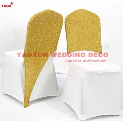 Sequin Chair Cap Hood Fit On Spandex Chair Cover Wedding Event Party Decoration