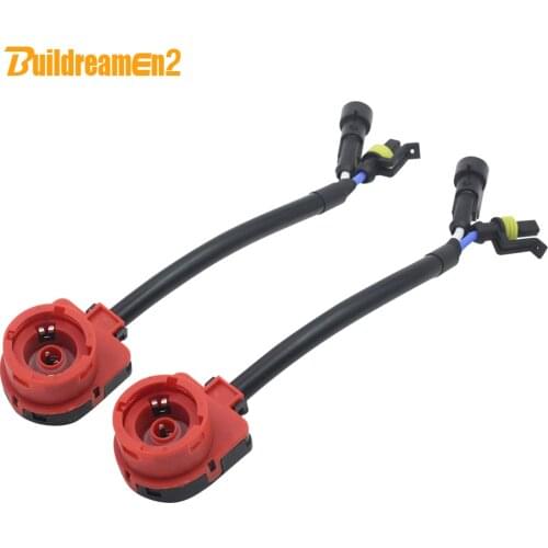 Buildreamen2 2 X Car Accessories HID Harness Wring Converter Socket Adapter Wire AMP Plug Cable For D2 D2S D2R D2C Xenon Bulb