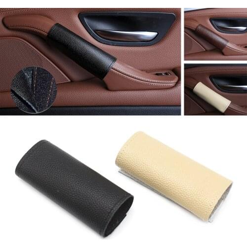 For BMW 5 Series F10 2011 2012 2013 2014 2015 2016 2017 Magic Paste Microfiber Leather Door Panel Handle Pull Trim Cover